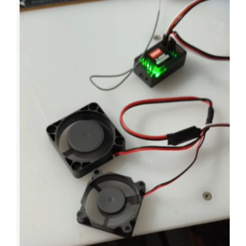 RC Cooling Fan for Yikong YK4061 1/6 Scale LCG Rock Crawler, Receiver-Controlled On/Off Switch, Plug-and-Play Easy Install