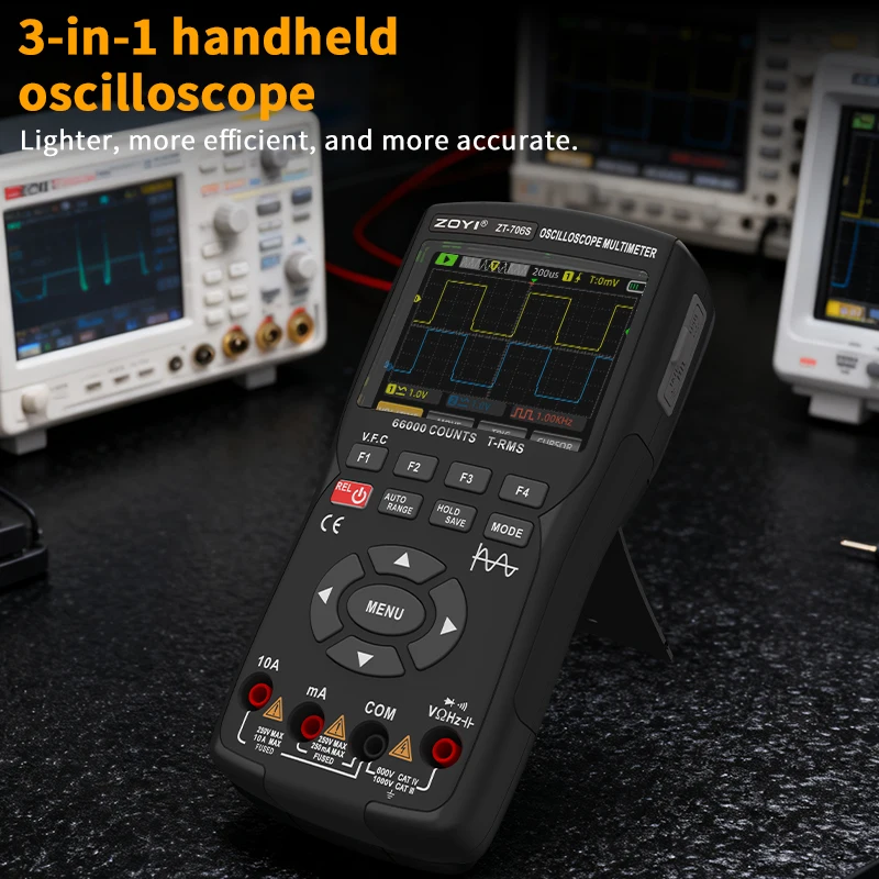 Auto-Oszilloskop-Multimeter ZOYI ZT-706S 3-in-1 True RMS Digitalmultimeter mit Signalgenerator für Fahrzeugreparatur – Detail 2