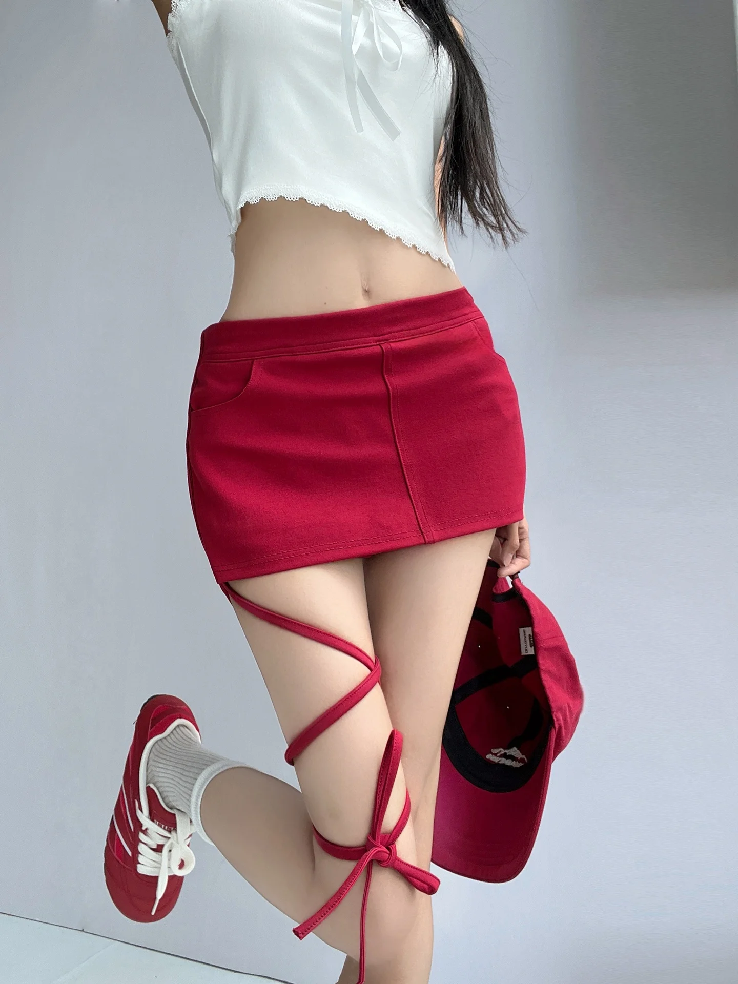 Sexy Red Skirt Wome… - image
