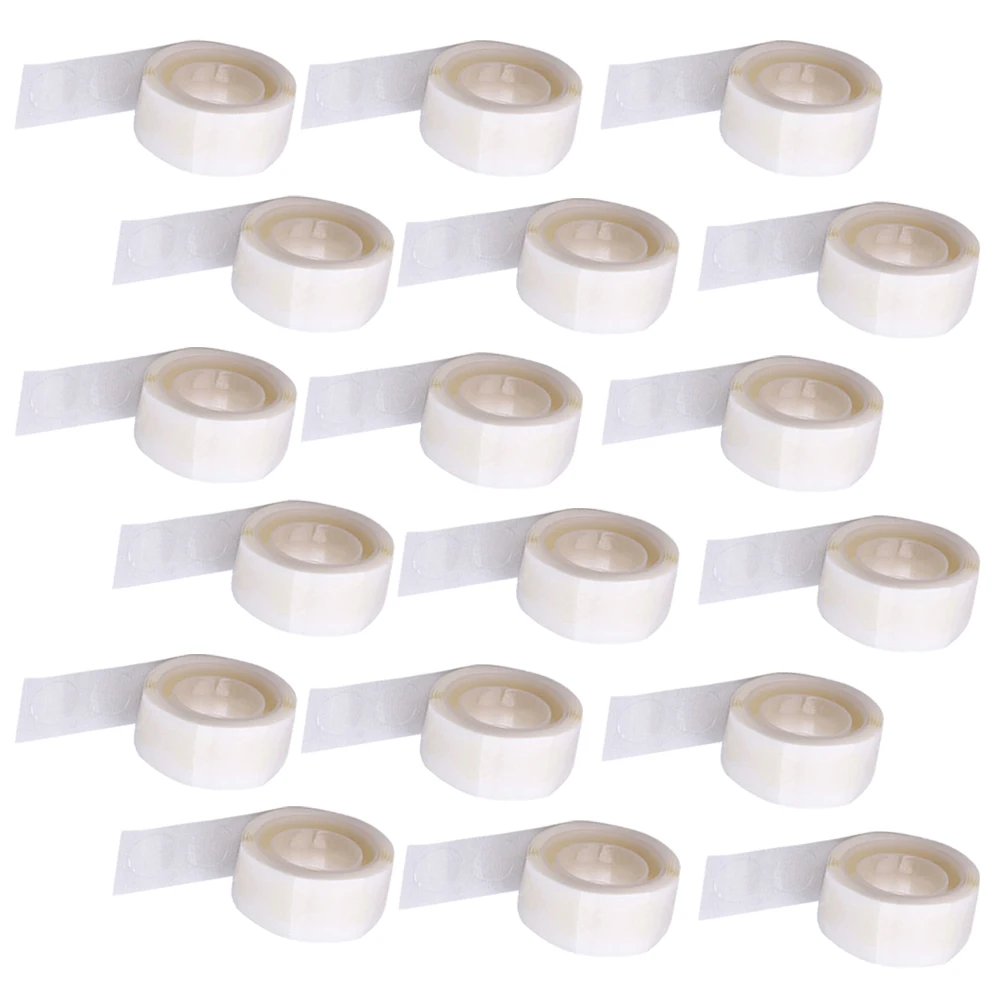 

18 Rolls Clear Transparent Dot Glue Circle Sticker Labels Emulsion Stickers Toddlers clear circle stickers dots labels