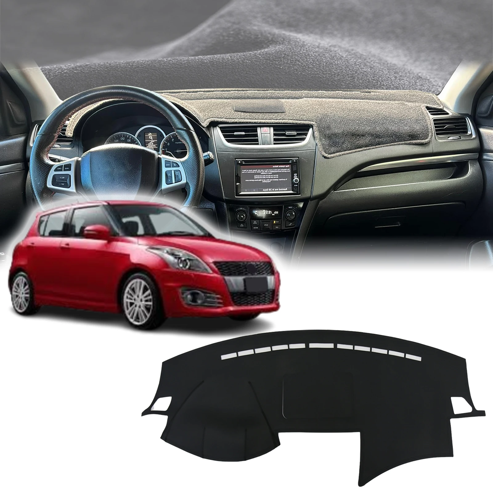 

fit for Suzuki Swift Sport G3 FZ NZ AZH 2010-2016 Dashmat DashMat Sunshade Dashboard Cover Pad Protective Carpet Car Accessories