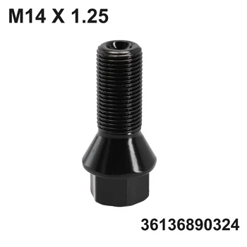 휠 너트 스터드 볼트 36136890324, 블랙 휠 잠금 러그 볼트 너트, BMW F25 X3 F10 E70 X6 용, M14 X1.25, 1 개