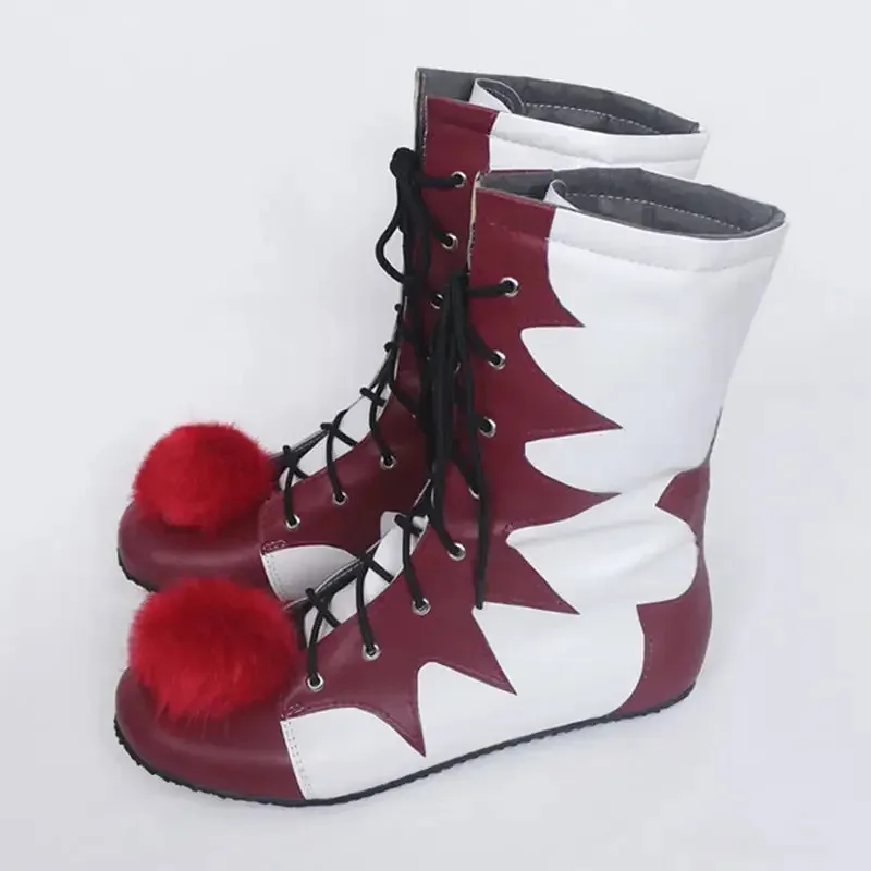 

Обувь для косплея «Король фильма», страшные сапоги клоуна, мужские плиссированные костюмы на Хэллоуин и Рождество, аксессуары