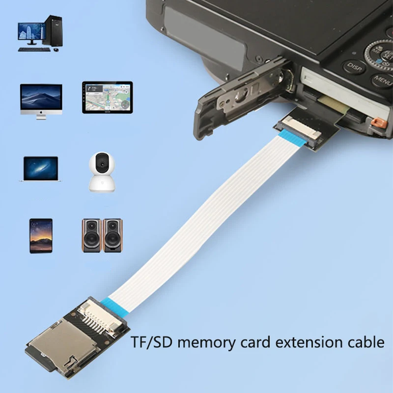 For TF SD Card Female To TF Micro SD Male SD To SD TF To TF Flexible Card Gps Extension Cable Extender Reader Drop Ship