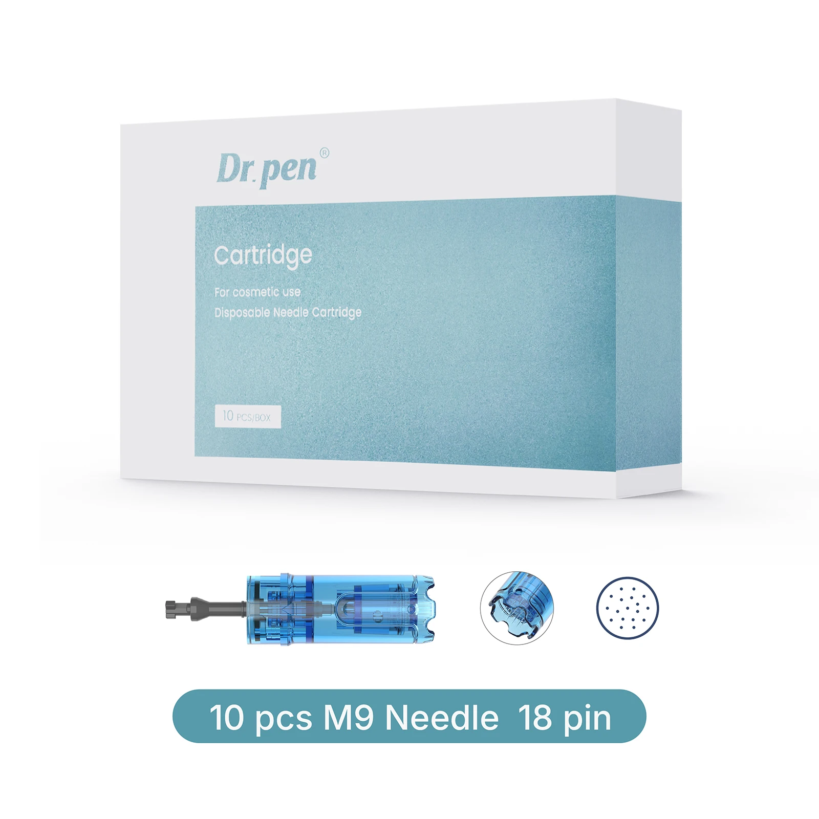 Dr.pen M9 Cartridge-naalden: 18/36/42/Ronde Nano Anti-Terugstroom Bajonetkoppen met Chip-gestuurde, Instelbare Naaldlengte