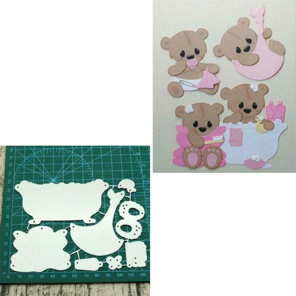 Baby products metal cutting dies bear Scrapbooking decoration paper craft knife mould blade punch template Embossing stencils