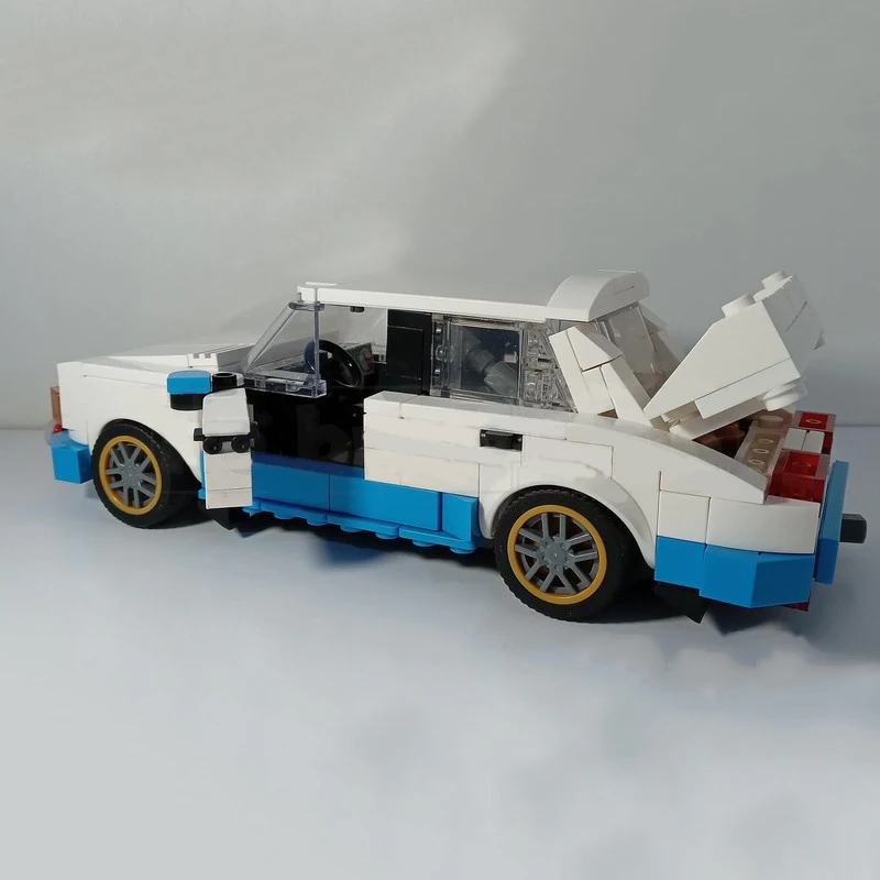 PolaDeer 420PCS Rally 130 LR Gruppe B Autorennwagen Kalevi Aho Bausteine Montagemodell Spielzeug Kindergeburtstagsgeschenke – Detail 4