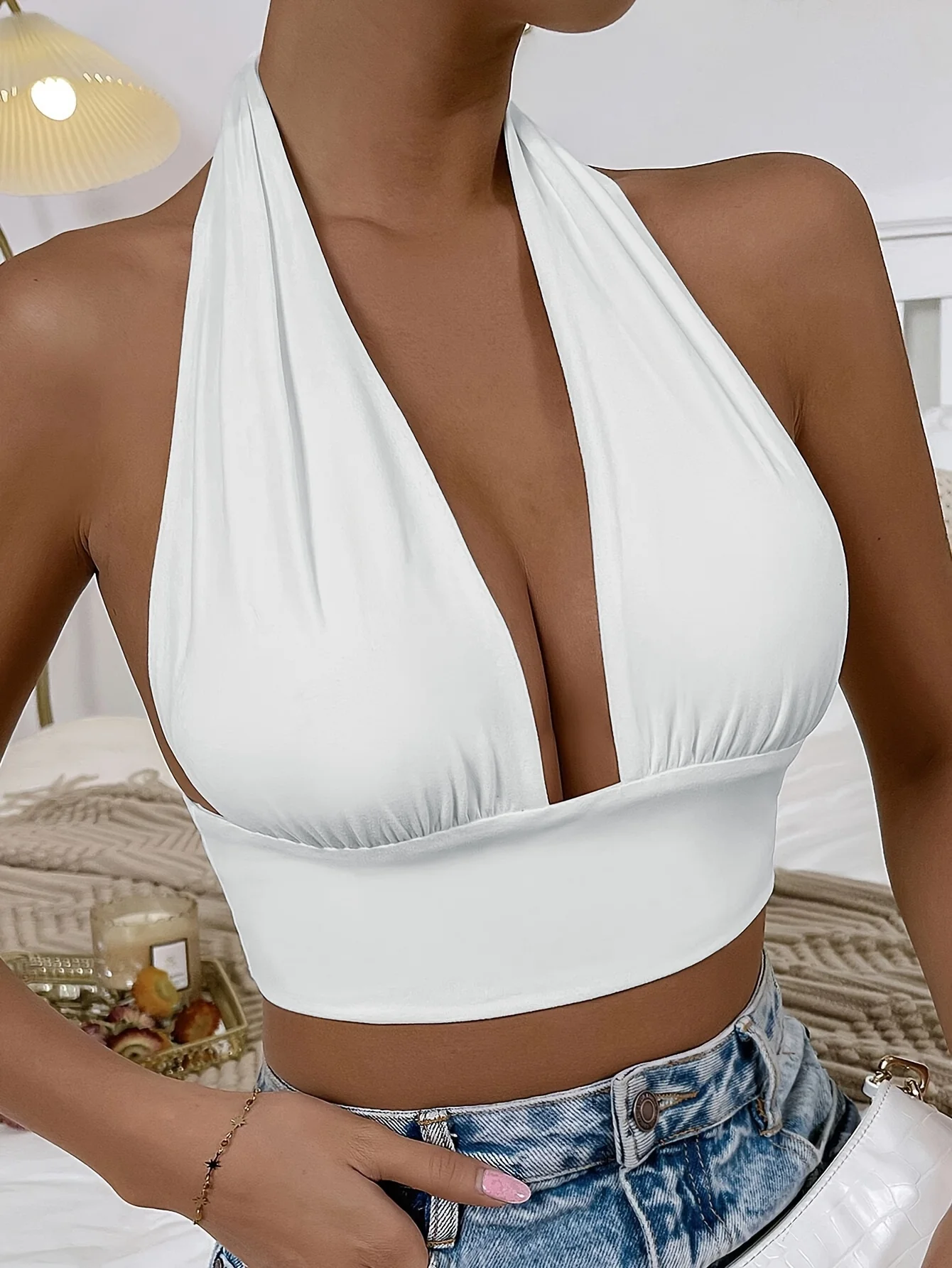 Coole Sommer-Freizeit-Strandweste für Damen mit verstellbarem Nackenriemen – Detail 1