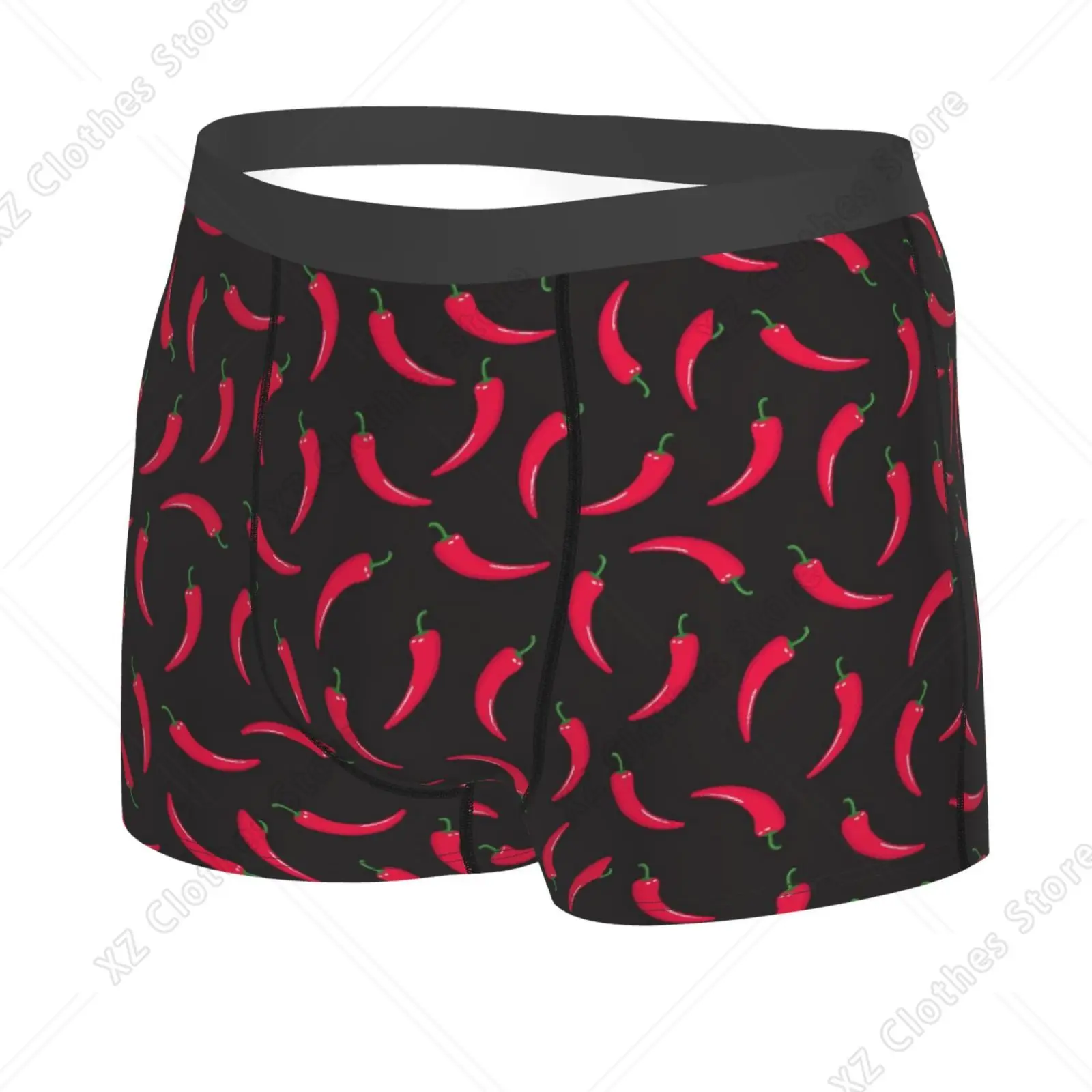 Cartoon Red Chili Pattern Men Underwear Boxers Breathable Mens Boxershorts Men's Panties Underpants Man Boxers Briefs Trunks