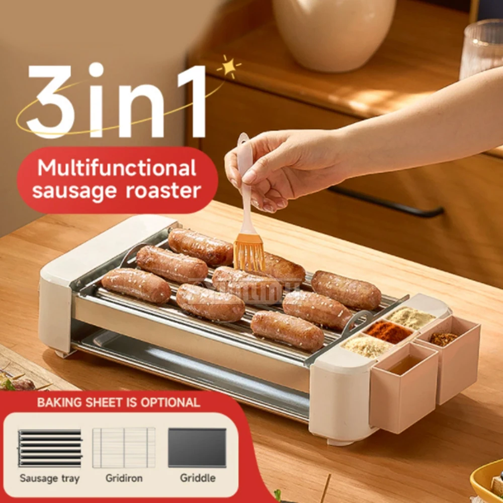 2025 Multifunctional Automatic Rotating Sausage roaster  Hotdog Maker Breakfast Machine F-103