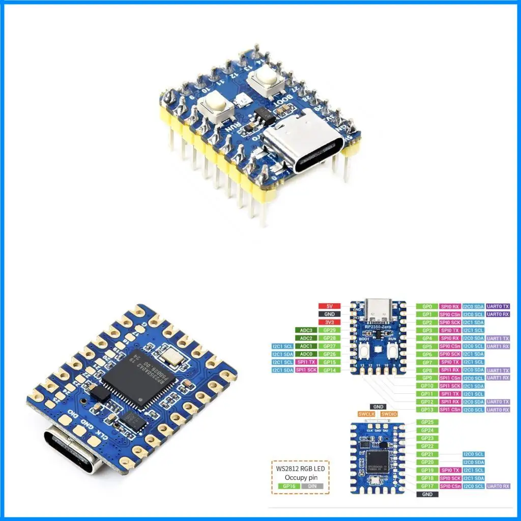 RP2350 Excedded System Poard 4MB Storage 2x SPI I2C UART Connectivity
