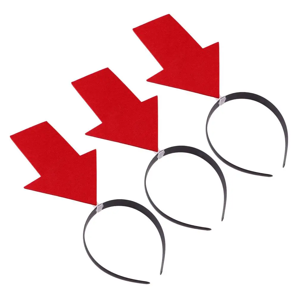 

3 Pcs Funny Arrow Headband Symbol Hair Bopper Cupid-themed Novelty Game Accessory Valentines Cosplay Dress