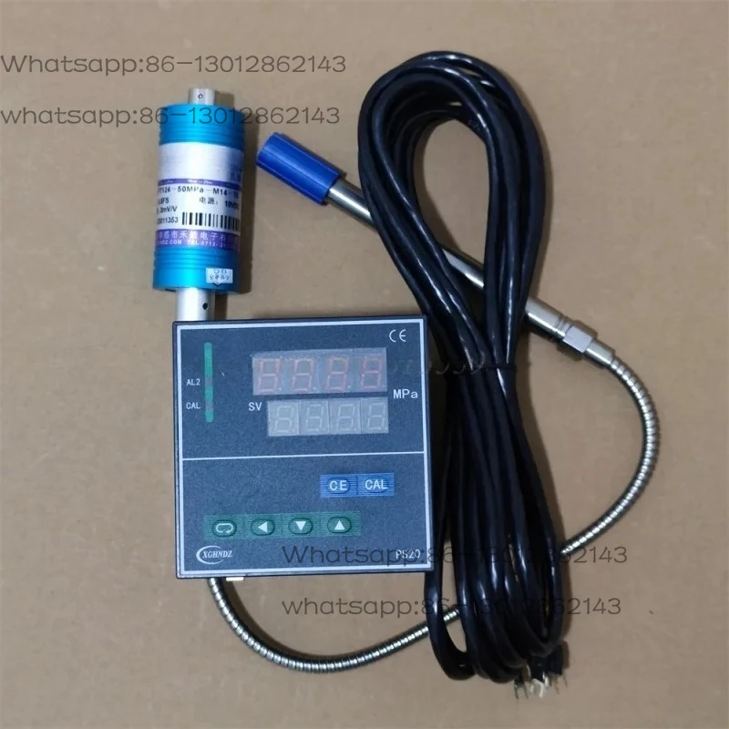 Capteur De Pression De Fusion Haute Température PT124-50MPa-M14x1.5 + PS20, 2mV/V Et Manomètre Numérique Intelligent, 1 Pièce