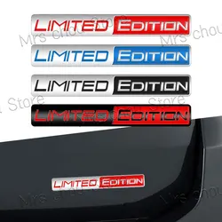 3D Chrome Metal Car Styling Limited Edition Logo Emblem Rear Trunk Badge Fender Sticker Auto Motorcycle Decor Accessories