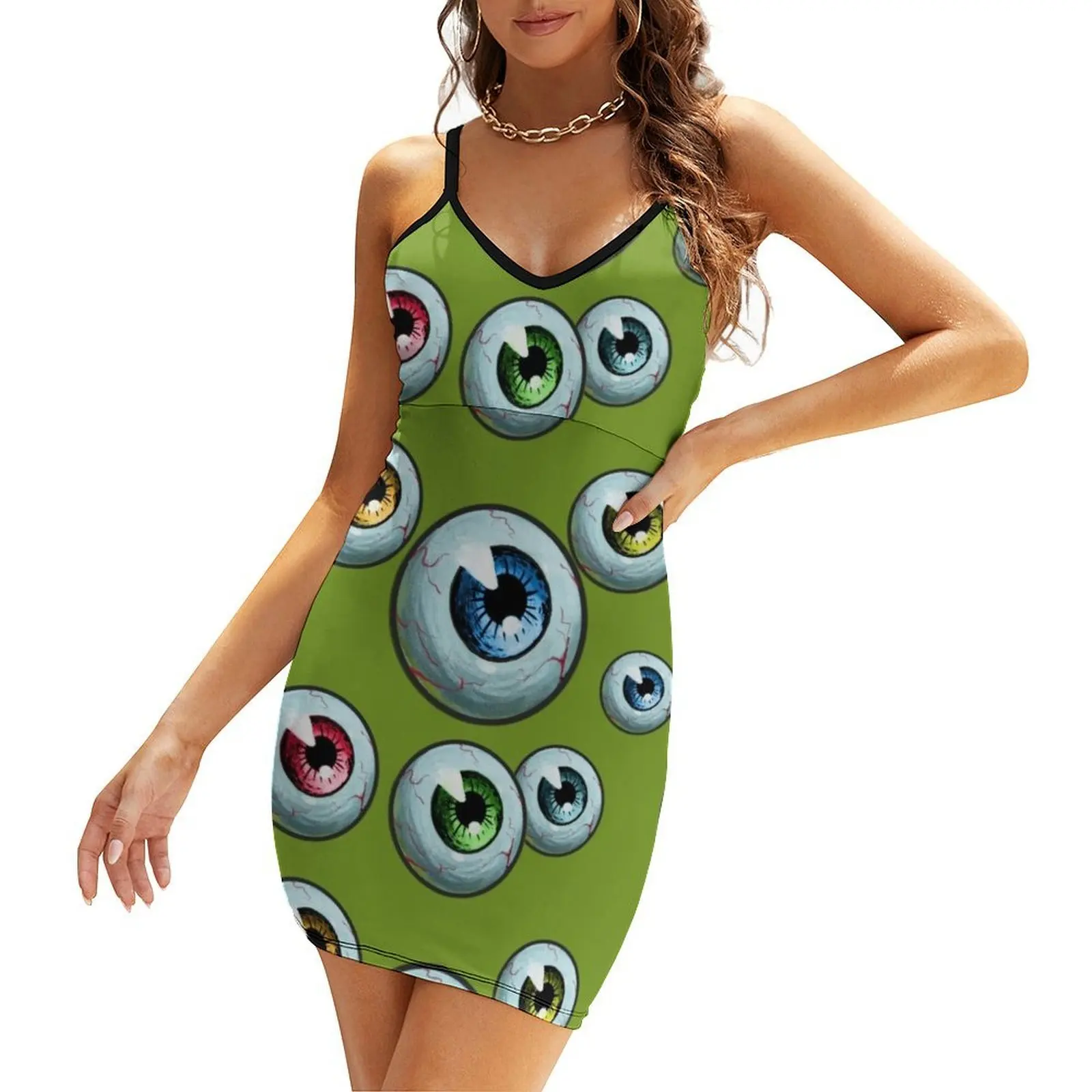 

Eyeball Sling Dress luxury women's party dress evening prom Women dresses summer african dresses for woman Women's clothing