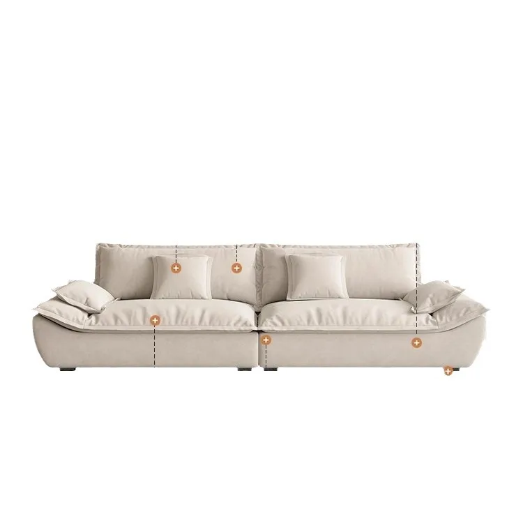 

Sailing cat claw fabric sofa, cream style living room sofa
