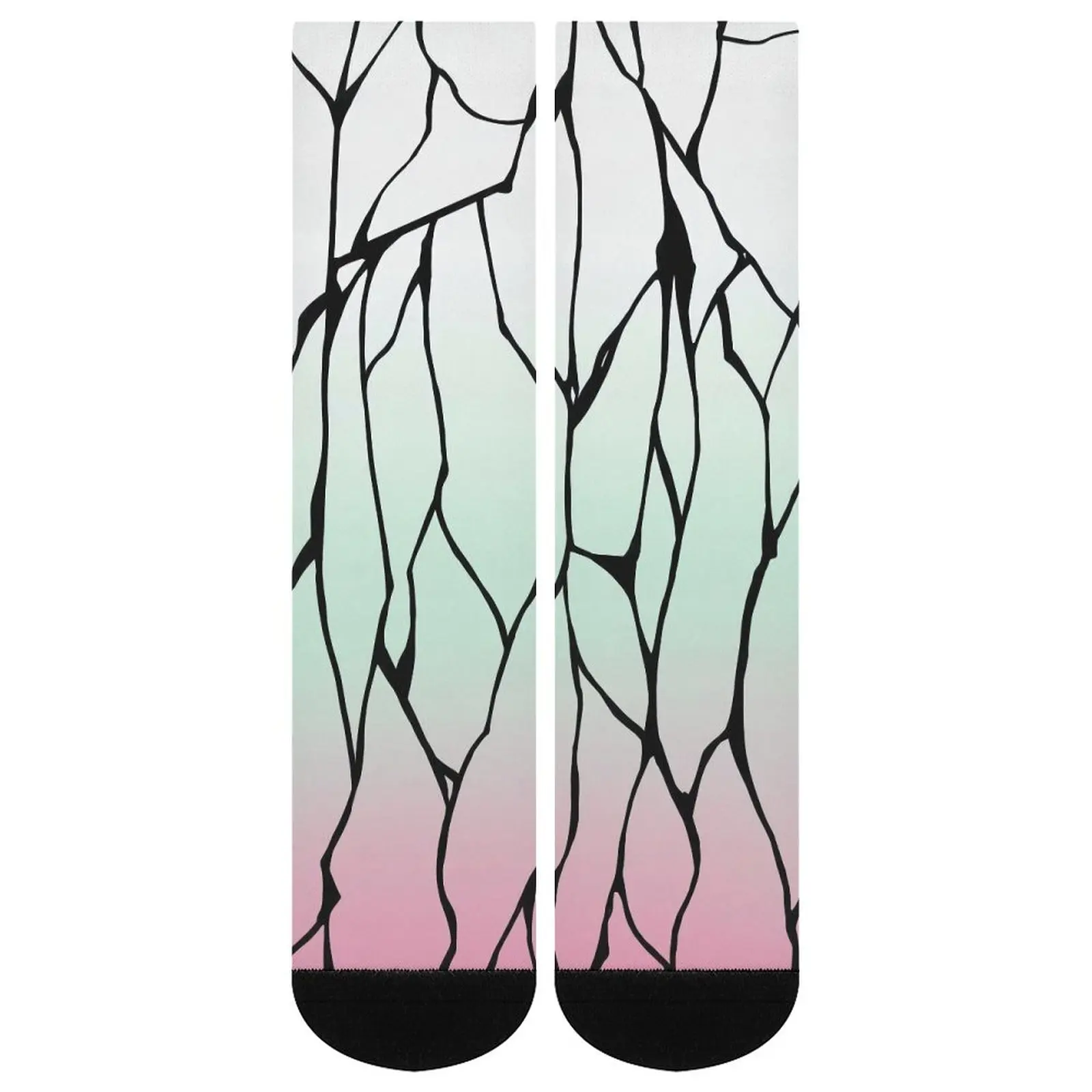 Shinobu Kochou Butterfly Stockings Women Cosplay K-Kimetsu No Yaiba Anime Socks Soft Casual Socks Outdoor Anti Sweat Pattern Soc