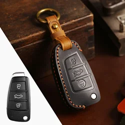 Car Key Case Protector Cover for Audi A1 A3 A4 A5 A6 A7 A8 Quattro Q3 Q5 Q7 R8 Allroad C5 C6 Tt S3 S5 S6 S4 Rs5 Rs6 Flip Remote