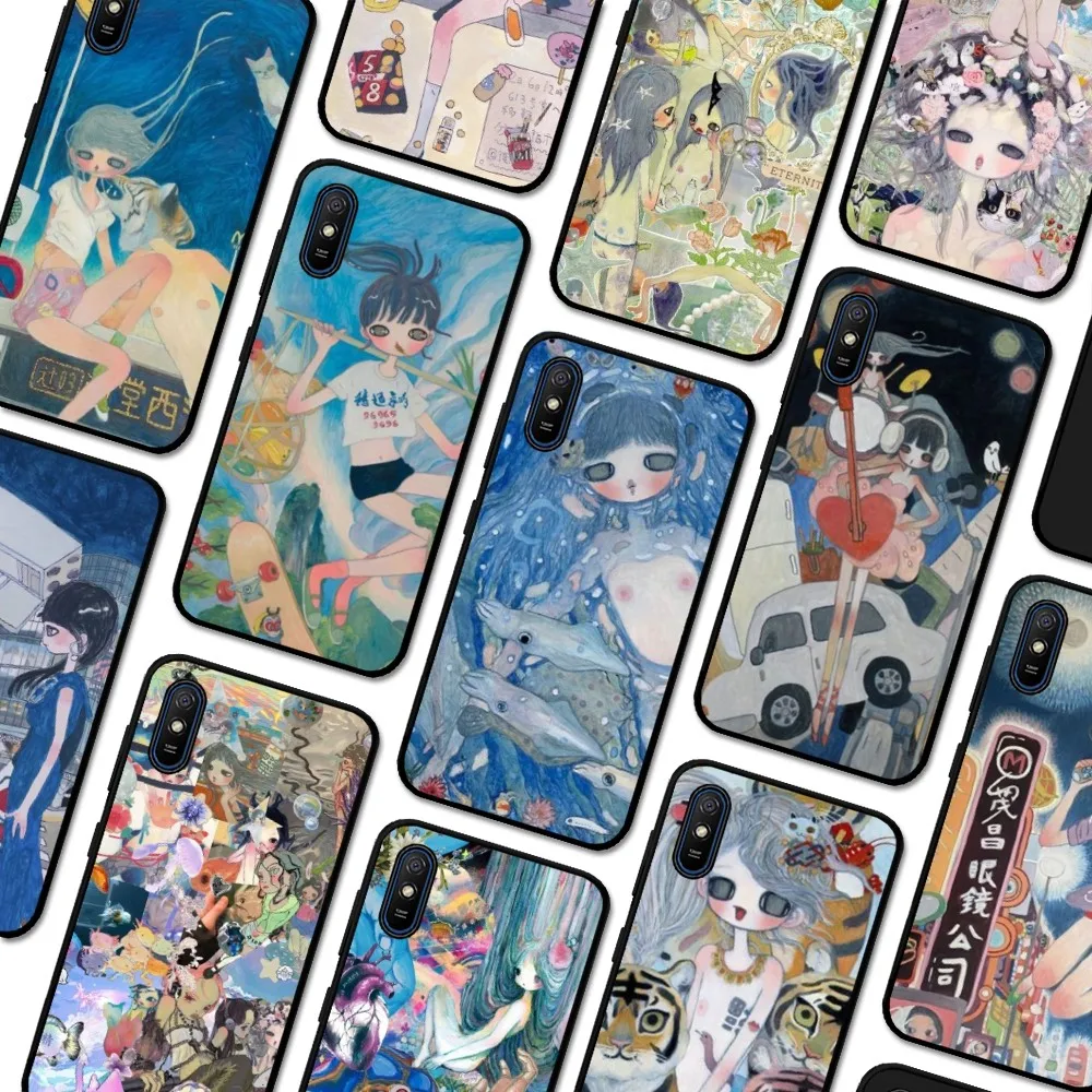 Aya Takano Phone Case For Redmi 5 6 7 8 9 10 plus pro 6 7 8 9 A GO K20 K30 K40 pro plus F3 Fundas