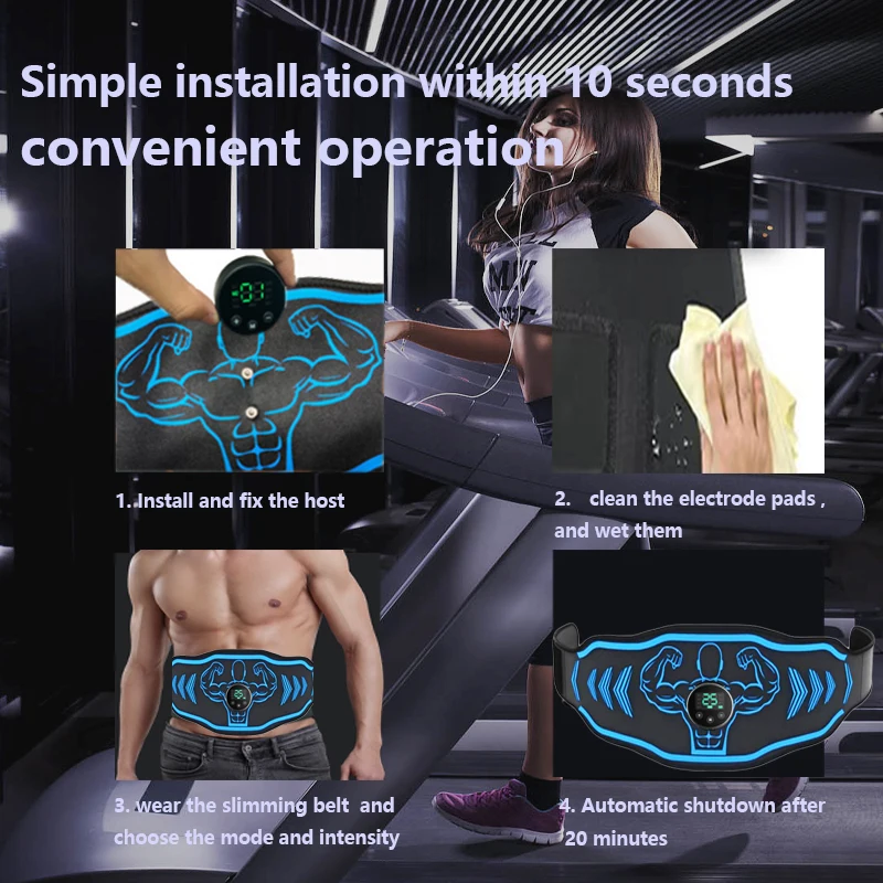 Ems محفز العضلات للرجال والنساء ، abs الحبر العضلات ، حزام التنغيم البطن ، تدريب اللياقة البدنية ، تشكيل الجسم ، حرق الدهون ، صالة الألعاب الرياضية المنزلية