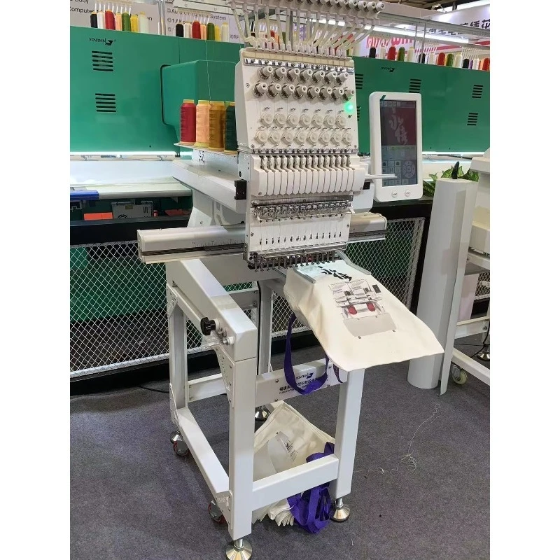 Customized Computerized Single Head Automatic Embroidery Machinery New For 3D Dress T-Shirt Cap
