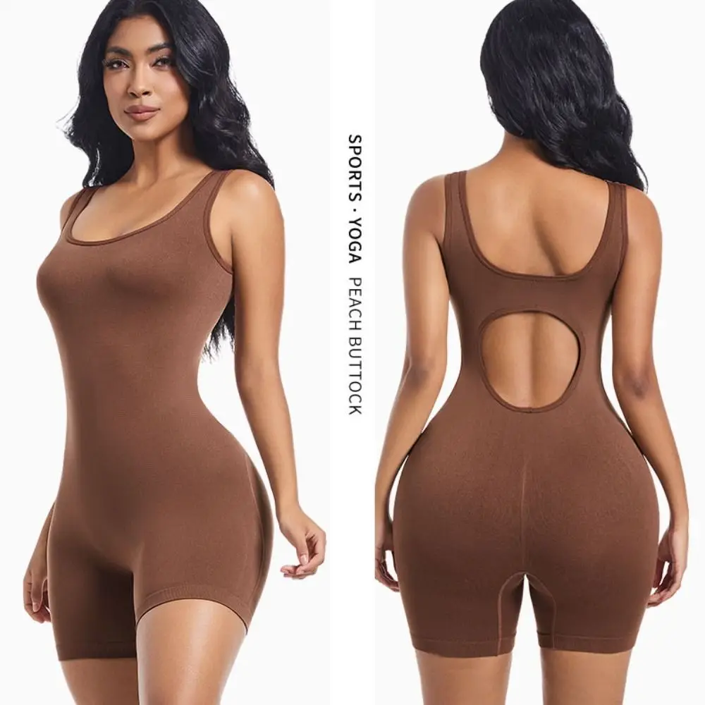 

Hollow Out U-neck Slim Fit Shapewear Tummy Control Butt Lifting Bikini Bodysuits Sleeveless Seamless Slimmer Body Shapers Summer