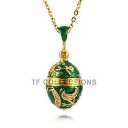 YAFFIL Retro Court Enamel Pearl Pendant With Engraved And Diamond Set Craftsmanship, Openable Design Necklace