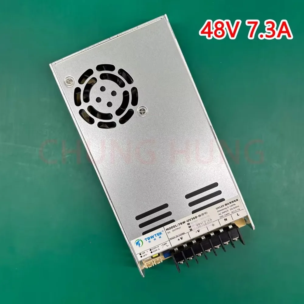 48V 7.3A UV LED Curing Lamp Dedicated Power Supply Adjustable for Flatbed Printer Stable Output