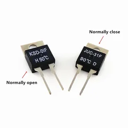 5pcs KSD-01F Temperature Switches Normally Open H And normally Closed D 40 degrees - 130 degrees