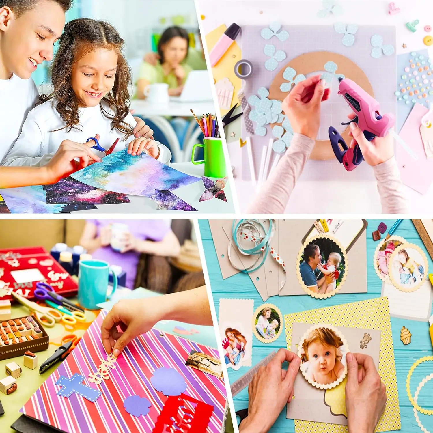 12 24 Sheets Scrapbook Paper Christmas 12x12inch Single-Side Printing Paper for Greeting Card Making Decorative BackgroundAlbum