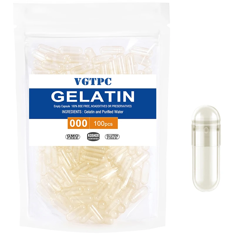 100 Stuks 000 #00 #4 # Lege Capsules Harde Gelatine Pil Vitaminen Holle Transparante Gescheiden Samengevoegde Capsules