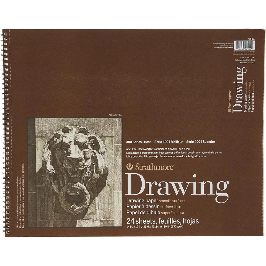 

Strathmore 400107 400 Series Drawing Smooth Surface 14x17 White