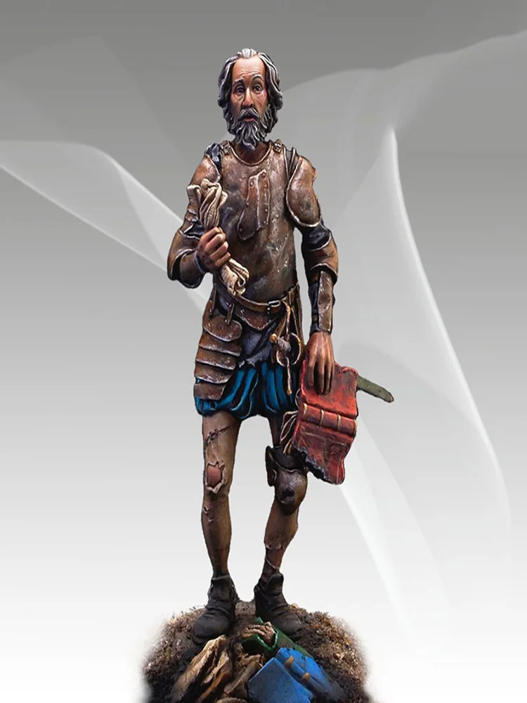 New Unassembled 1/28 70mm Don Quijote de la Mancha 70mm not have sword figure   Resin Kit DIY Toys Unpainted kits