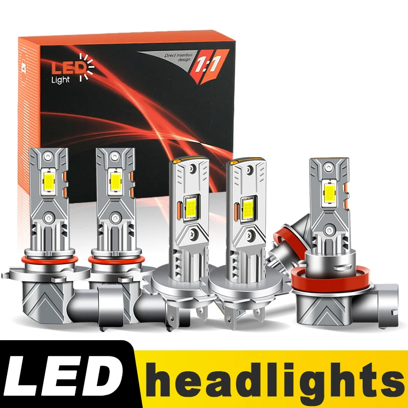 

2X CANbus H7 H11 9006 LED Headlight Bulb 20000LM High Low Foglight Power Super Bright Plug & Play For Hyundai Tiburon 2007 2008