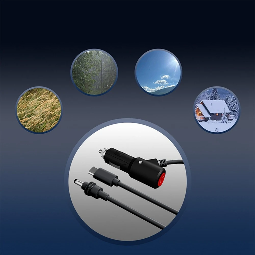 3 in 1 For Starlink Mini USB C/DC Power Cable Cord Waterproof Extension for Starlink Mini Car Cigarette Lighter Plug and DC Male