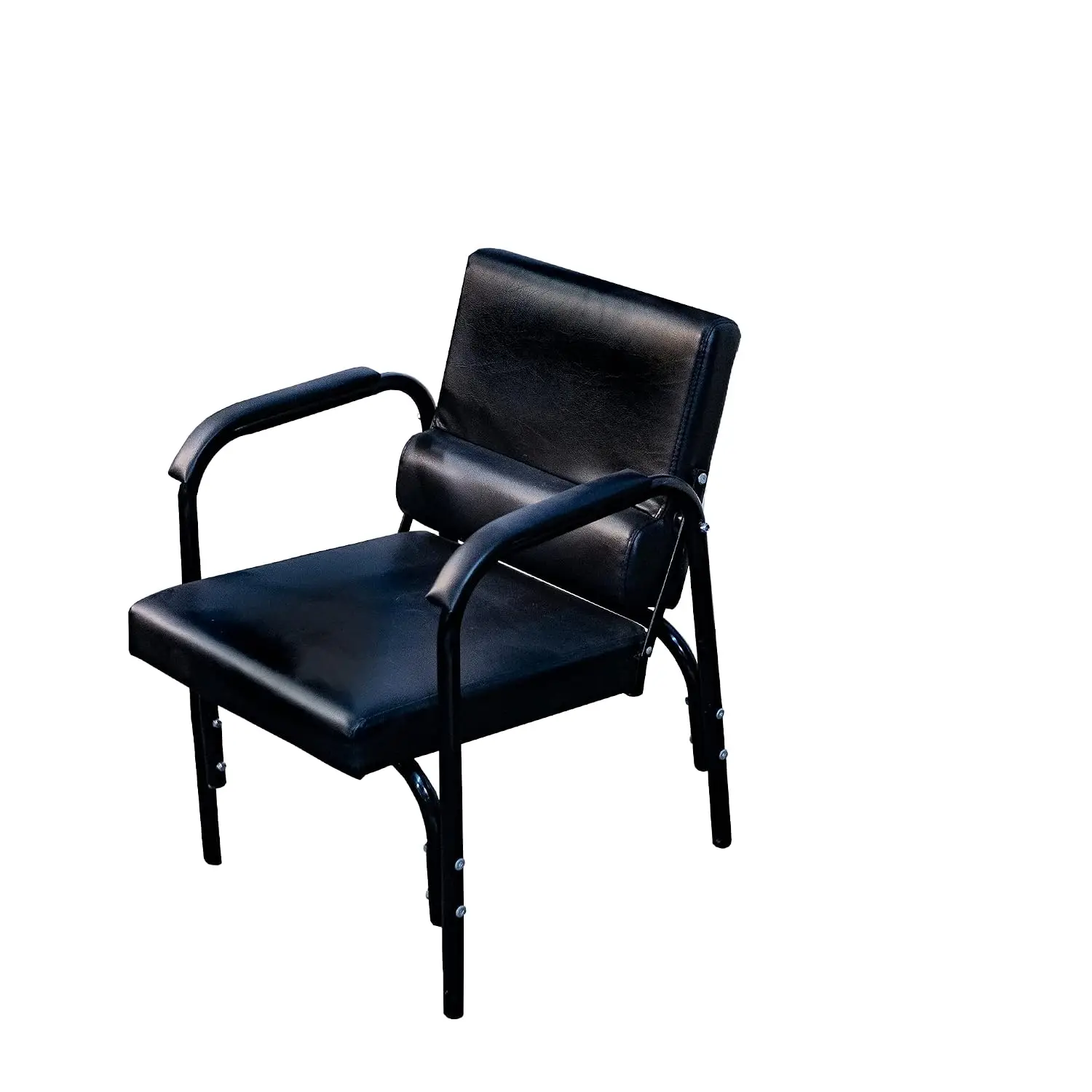Auto-Reclining Shampoo Chair with Lumbar Support and Extended Cushion Armrests