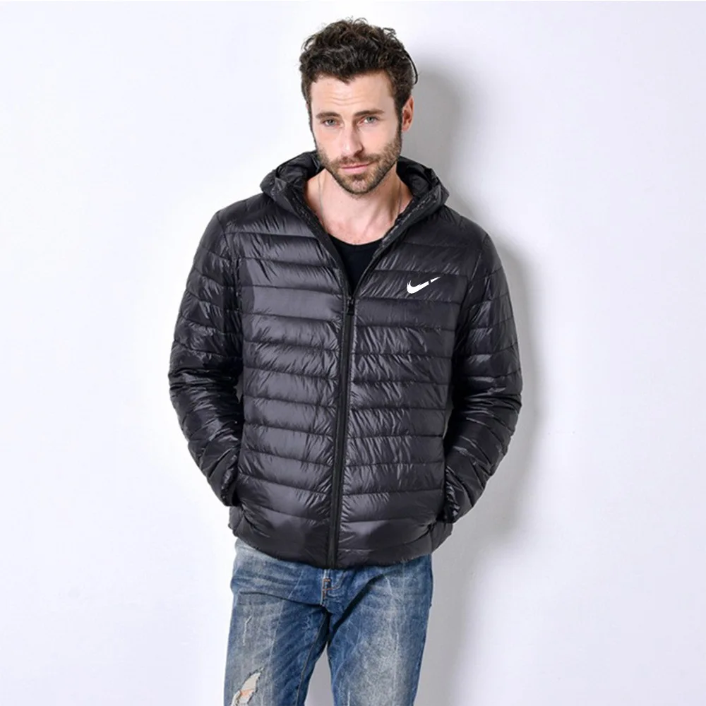 Men Winter Coat Fashion Hooded Duck Down Jackets Ultralight Puffer Down Coat Portable Slim Feather Filling Parkas 5XL