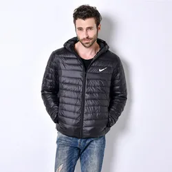 Men Winter Coat Fashion Hooded Duck Down Jackets Ultralight Puffer Down Coat Portable Slim Feather Filling Parkas 5XL