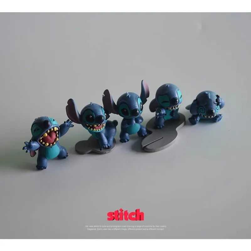 Disney Stich Anime Figur Puppe Cartoon Stich Spielzeug Ornamente Micro Landschaft Schreibtisch Dekoration Modell PVC Figur Kind Geburtstag Geschenke
