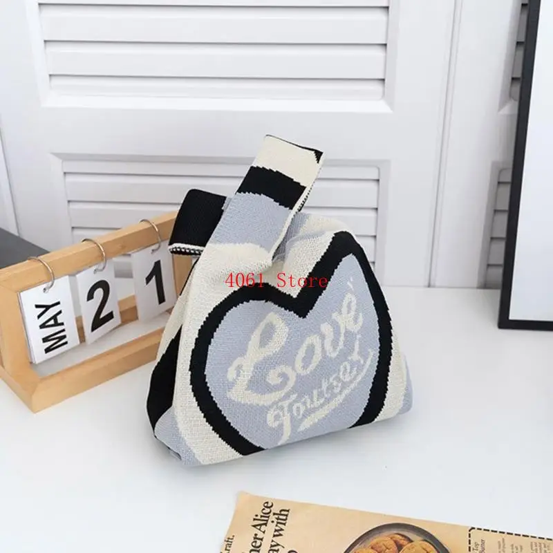 Stylish Knit Shopping Bag Handbag Tote BagsConveniently Organize Your Essential