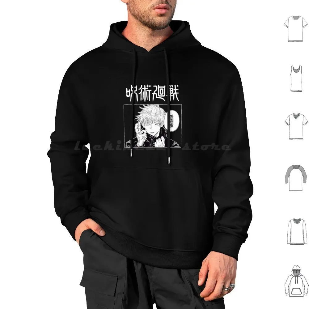 Gojo !!!! Hoodie cotton Long Sleeve Gojo Gojou Satoru Jjk Jujutsu Kaisen Anime Jjk Cute Aesthetic Megumi Itadori Nobara