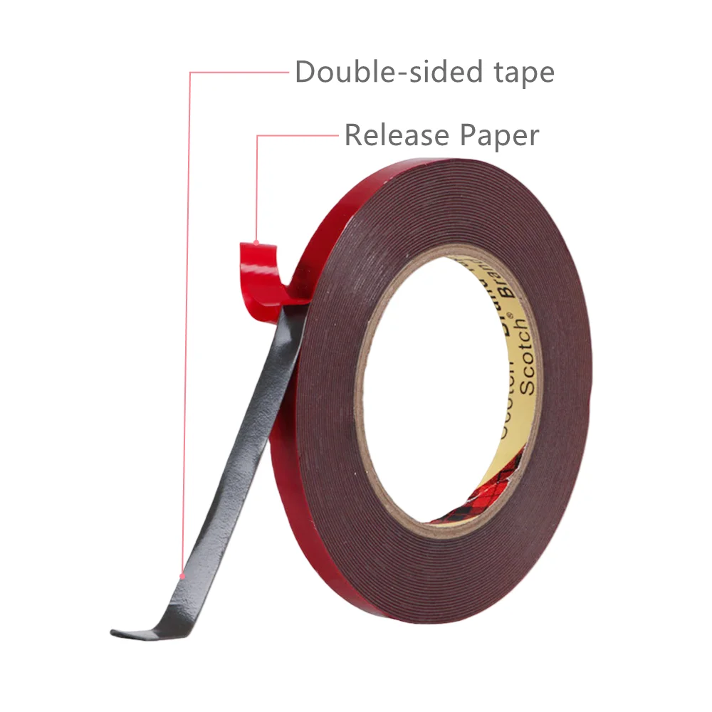 

1 рулон, 30 м, двусторонняя клейкая лента без следов для светодиодных лент, крепления на авто, телефонах, планшетах, ширина 8 мм, 10 мм, 12 мм