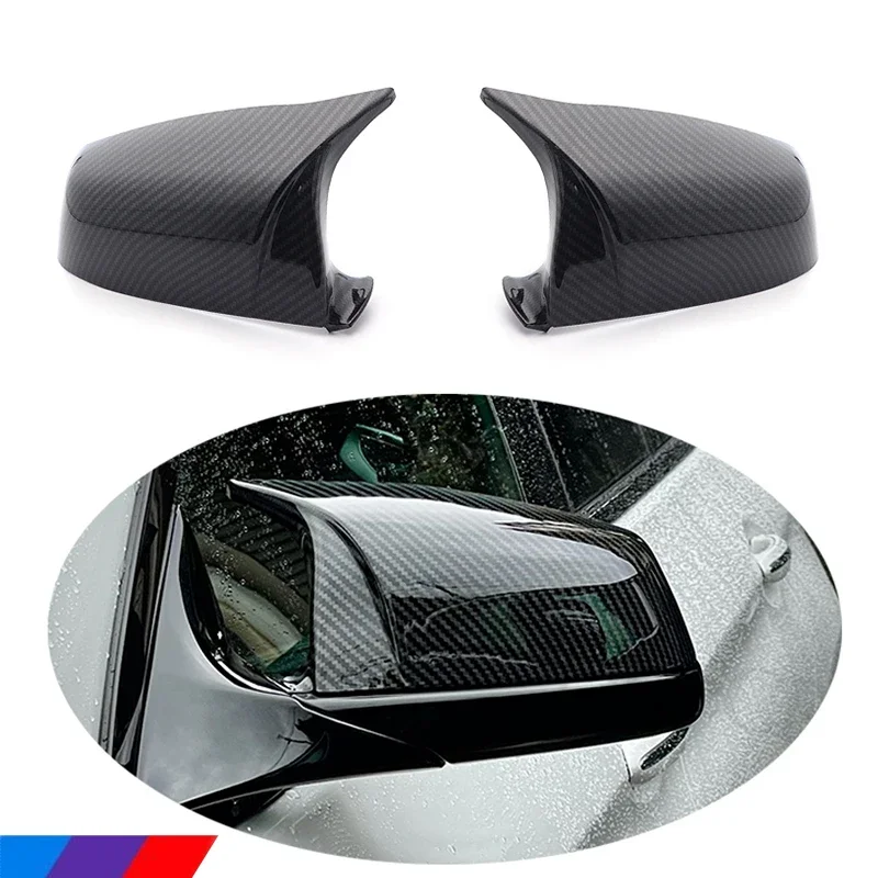 Couvercle de rétroviseur noir en Fiber de carbone, motif pour BMW série 5 6 7 E60 E61 E63 E64 F06 F07 F10 F11 F13 F01-F04