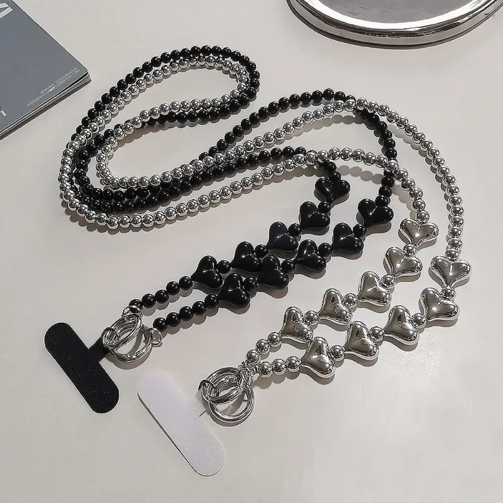 

With Card Heart Long Mobile Phone Lanyard Diagonal Lanyard Anti-loss Crossbody Phone Chain Replace Y2k DIY Mobile Phone Chain