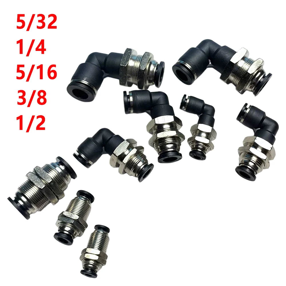 PM PLM British Partition Through Plate Pneumatic Quick Connector 1/8 1/4 3/8 1/2 5/16 Inch PU Hose Air Hose Quick Connector