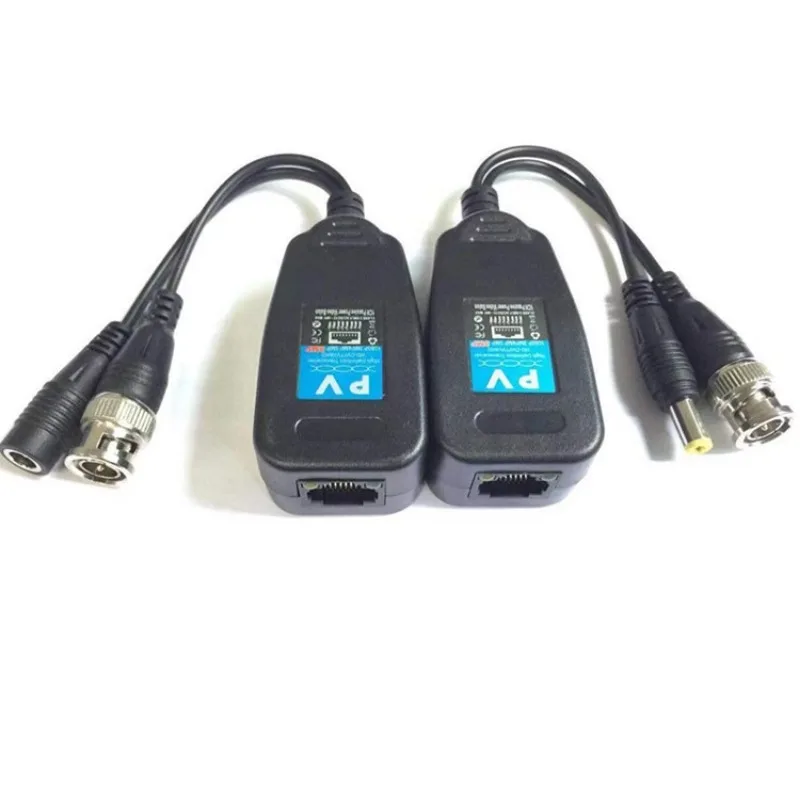 Imagem -02 - Video Power Balun Sistema de Câmera de Vigilância Áudio para Conector Rj45 Hd-cvi Tvi Ahd Transceiver para Segurança Cctv 8mp