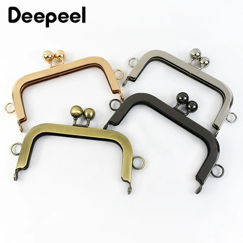 

1/2/5Pcs 10.5cm Square Metal Smooth Bags Handle Purse Frame Kiss Clasp Women's Handbag Wallet DIY Handmade Bag Accessories