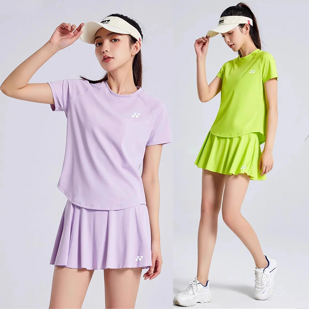 

Women's Badminton Sportswear Set - Quick-Dry Skirt & Breathable YY Top for Fitness, Yoga, Tennis, and Gym Activities