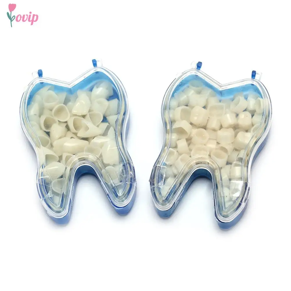 50Pcs/Box Dental Crowns Resin Realistic Dental Crowns Porcelain Temporary Teeth Crown Oral Teeth Whitening Anterior Molar Crown