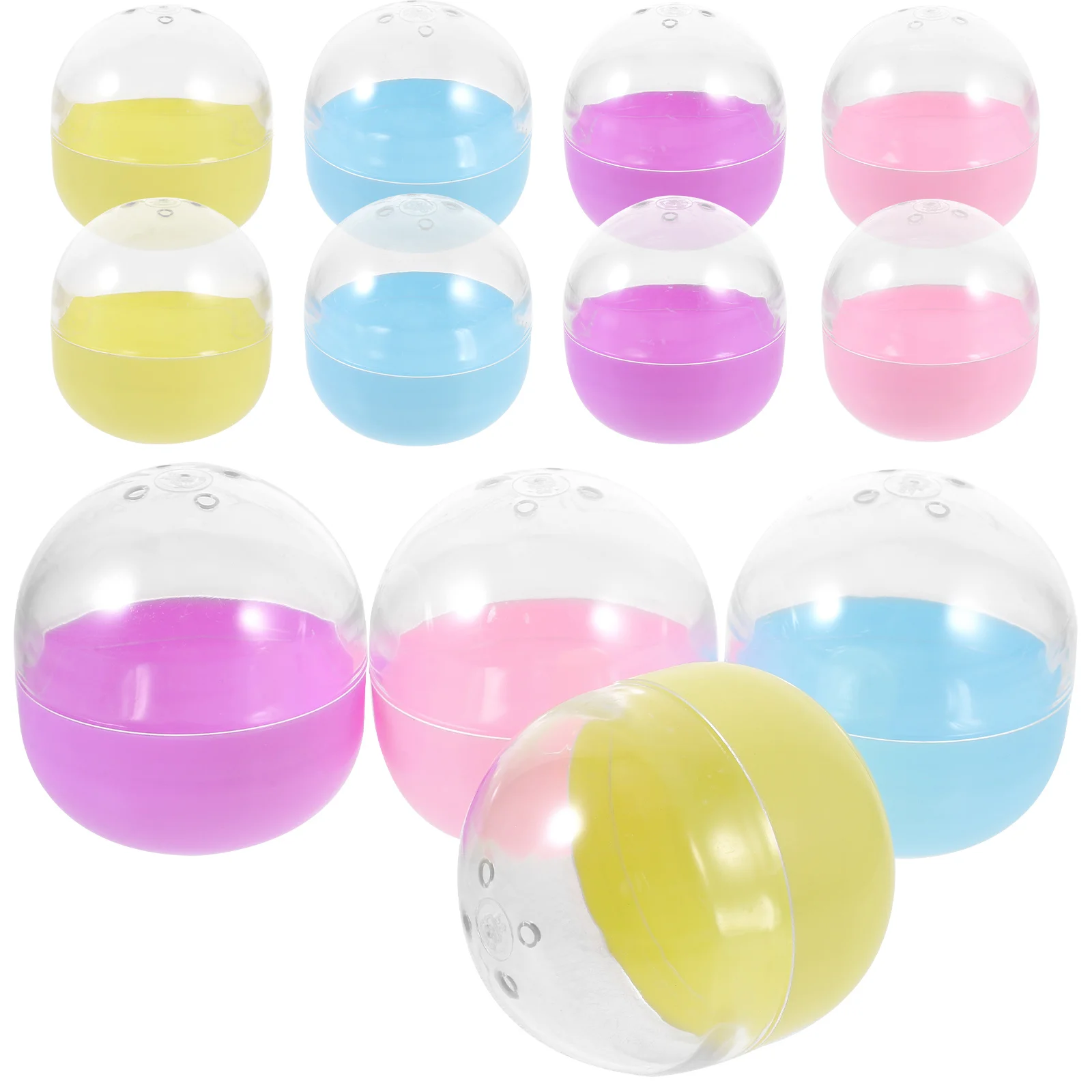 

50 Pcs Clear Fillable Balls Shell Gumball Capsules Easter Basket Gift Stuffers Child